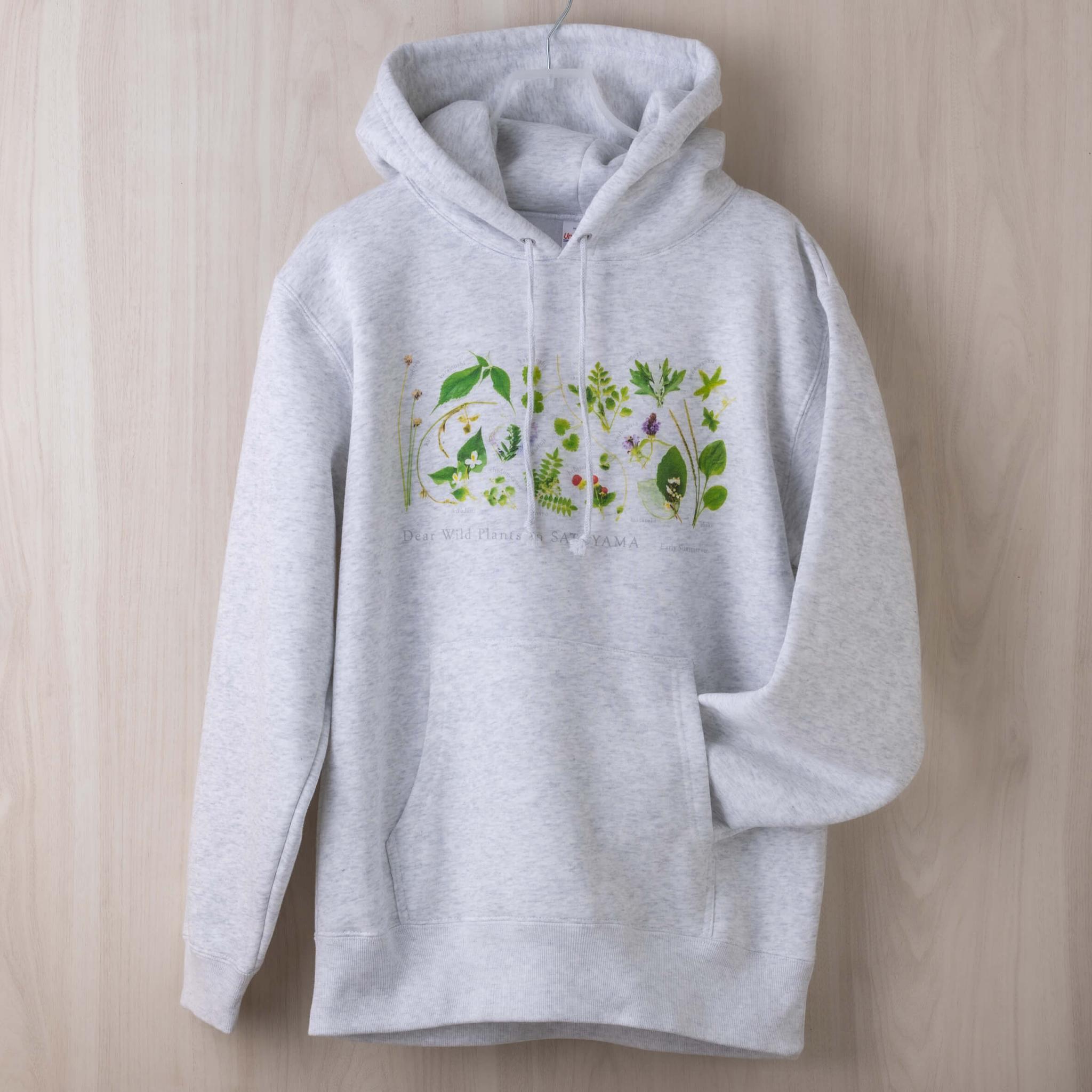 ［着る里山］野草パーカー〜初夏ver.〜（アッシュ） | 2枚目